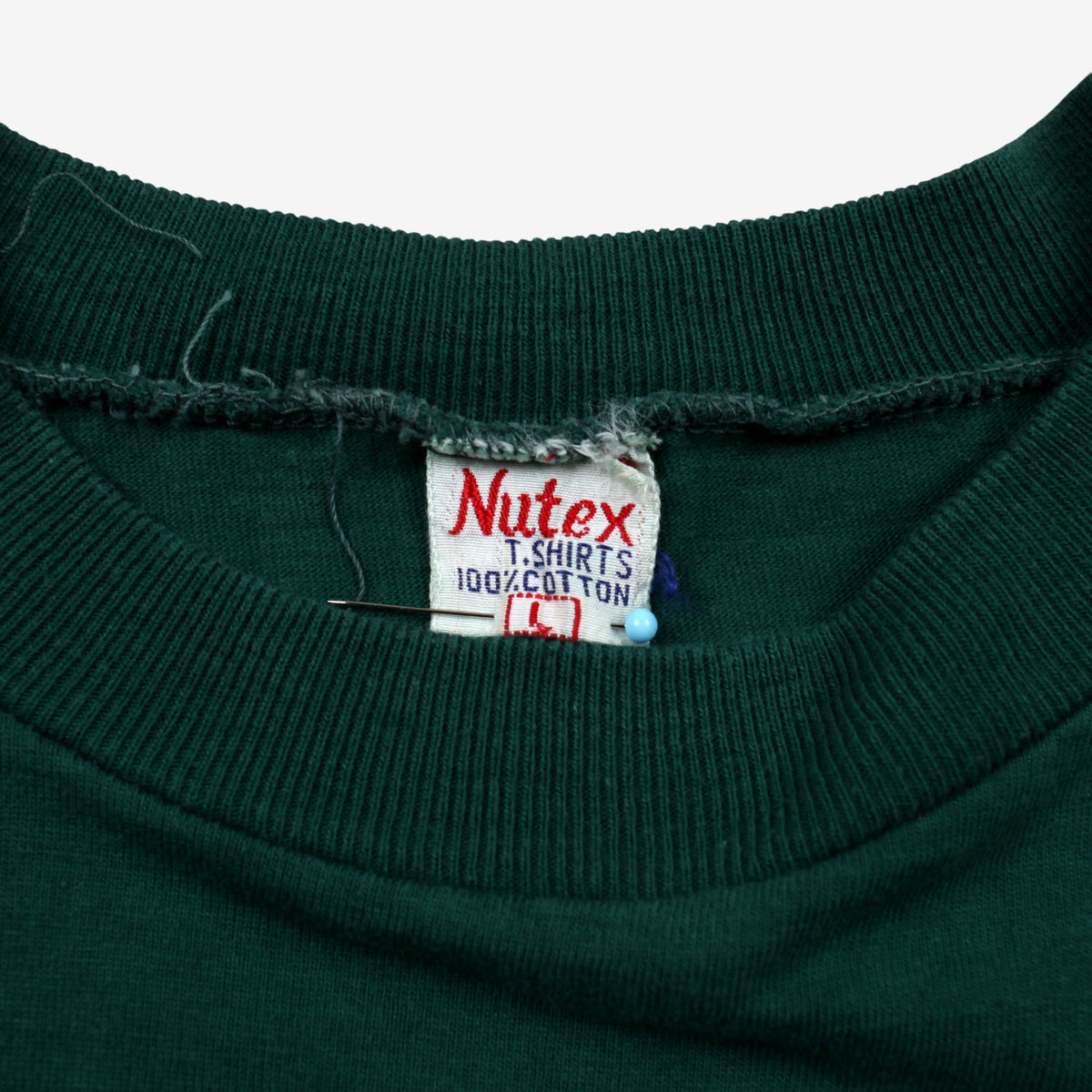 Vintage Nutex T-shirt M Mens 00s Green Kathmandu Spellout Travel Single Stitch