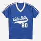 Vintage Ricks Ringer T-shirt S Mens 80s Blue Raglan V-neck Single Stitch