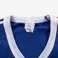 Vintage Ricks Ringer T-shirt S Mens 80s Blue Raglan V-neck Single Stitch