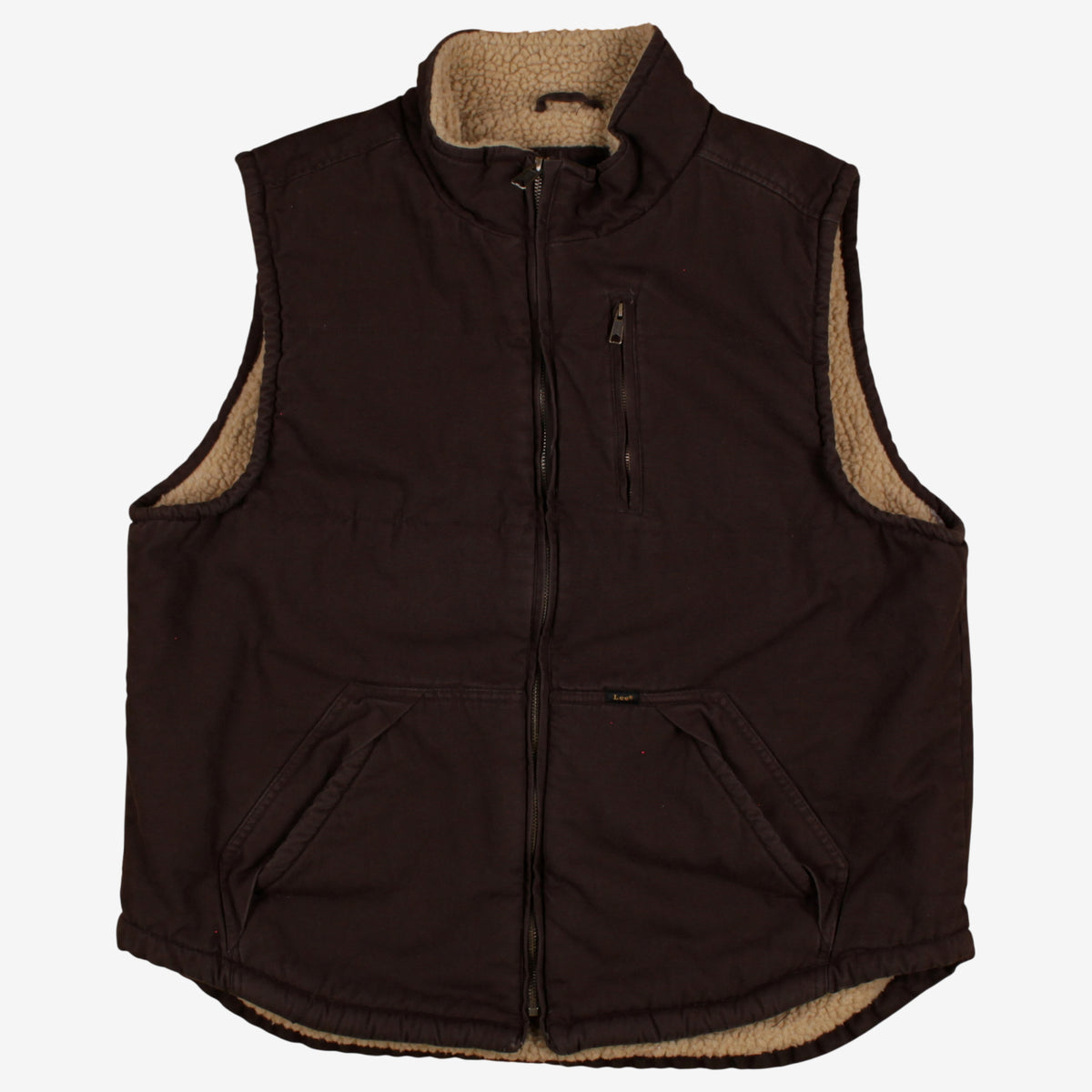 Lee Sherpa Lined Vest L Mens 00s