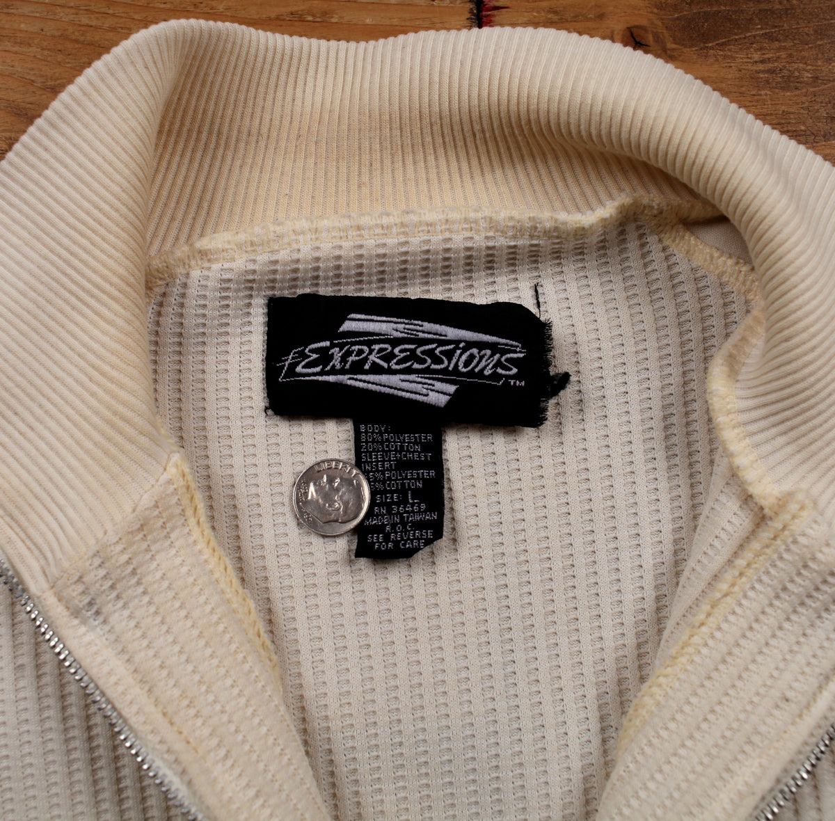 Vintage Fexpressions 1/4 Zip Sweatshirt L Mens 90s