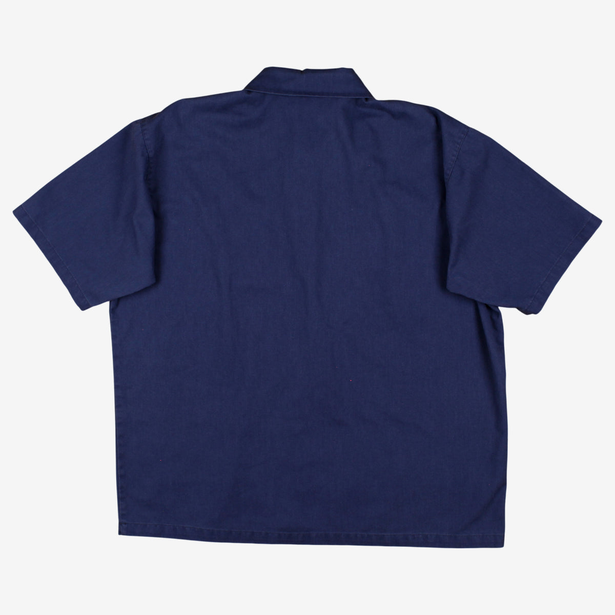Vintage Chrome Polo Shirt L Mens 90s Blue Rc Racing Graphic 1/4 Zip Pockets