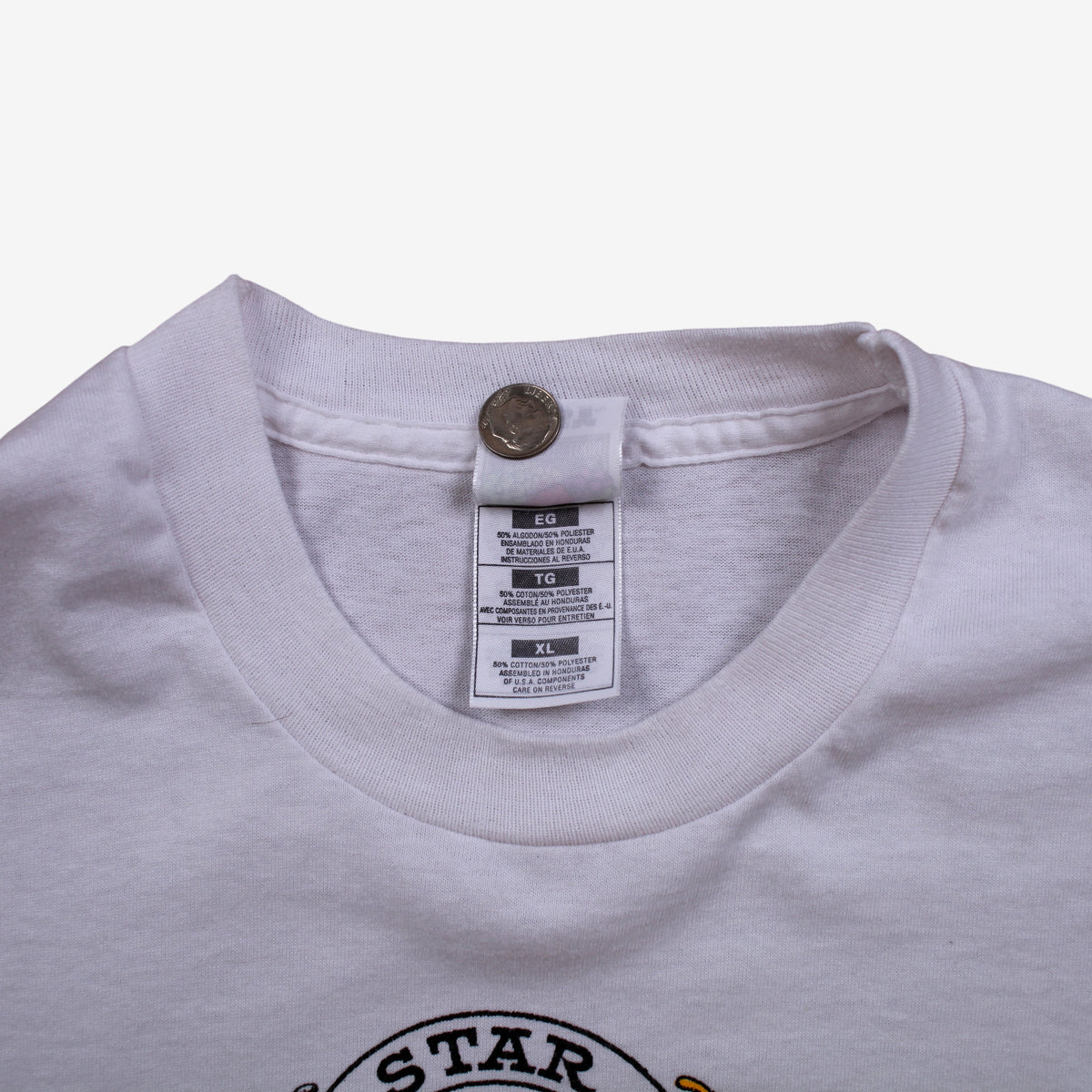 Vintage Fruit Of The Loom T-shirt XL Mens 90s White Titanic Single Stitch