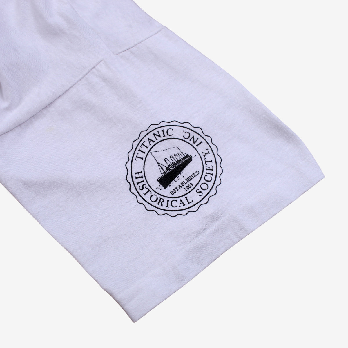 Vintage Fruit Of The Loom T-shirt XL Mens 90s White Titanic Single Stitch