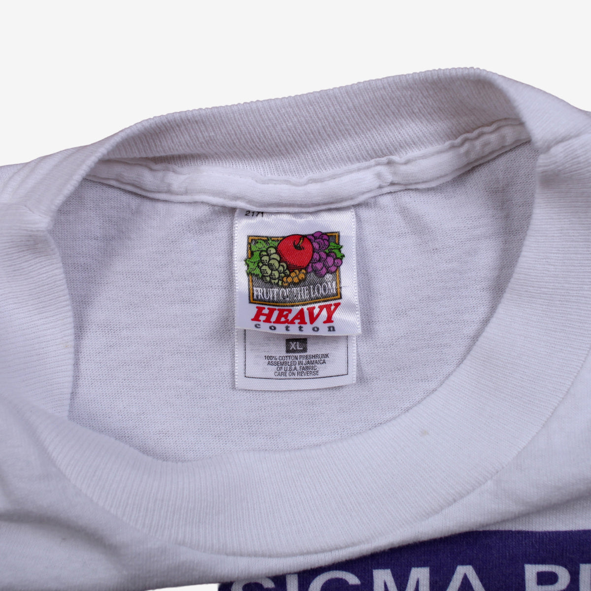 Vintage Fruit Of The Loom T-shirt XL Mens 90s White Delta Sigma Pi Jazz College