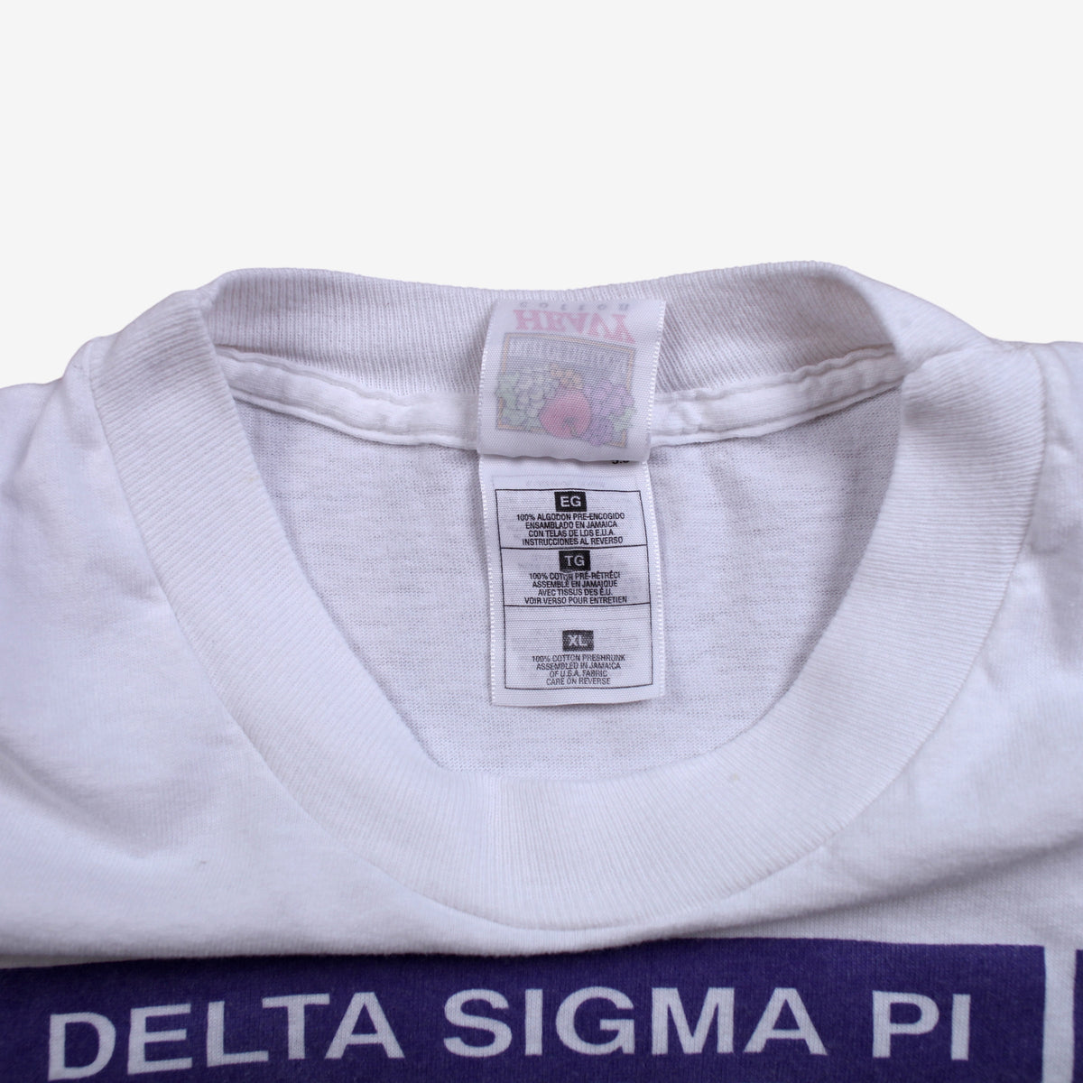 Vintage Fruit Of The Loom T-shirt XL Mens 90s White Delta Sigma Pi Jazz College
