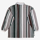 Vintage Joe Wear Polo Shirt M Mens 90s White Striped Long Sleeve USA Made