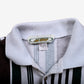 Vintage Joe Wear Polo Shirt M Mens 90s White Striped Long Sleeve USA Made