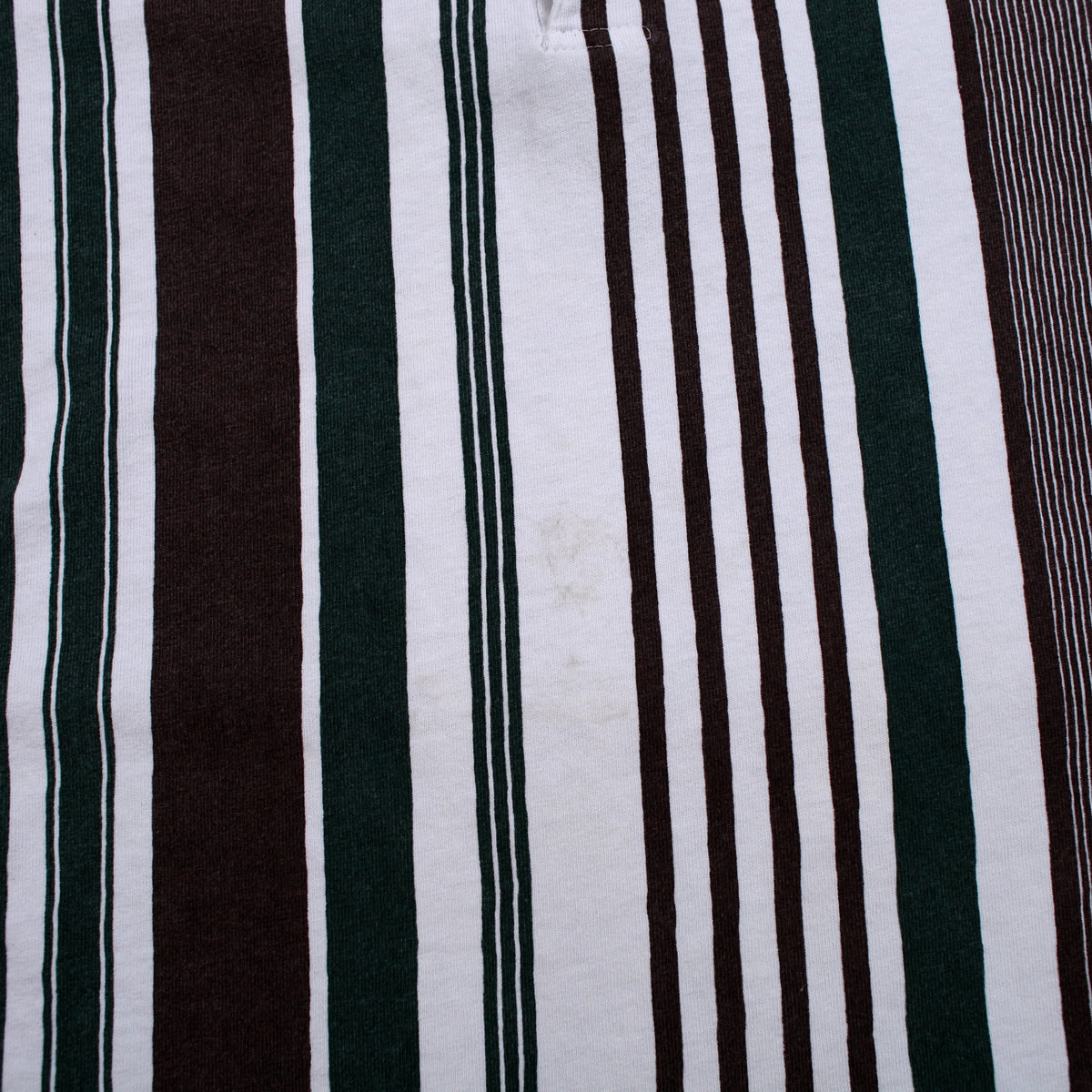 Vintage Joe Wear Polo Shirt M Mens 90s White Striped Long Sleeve USA Made