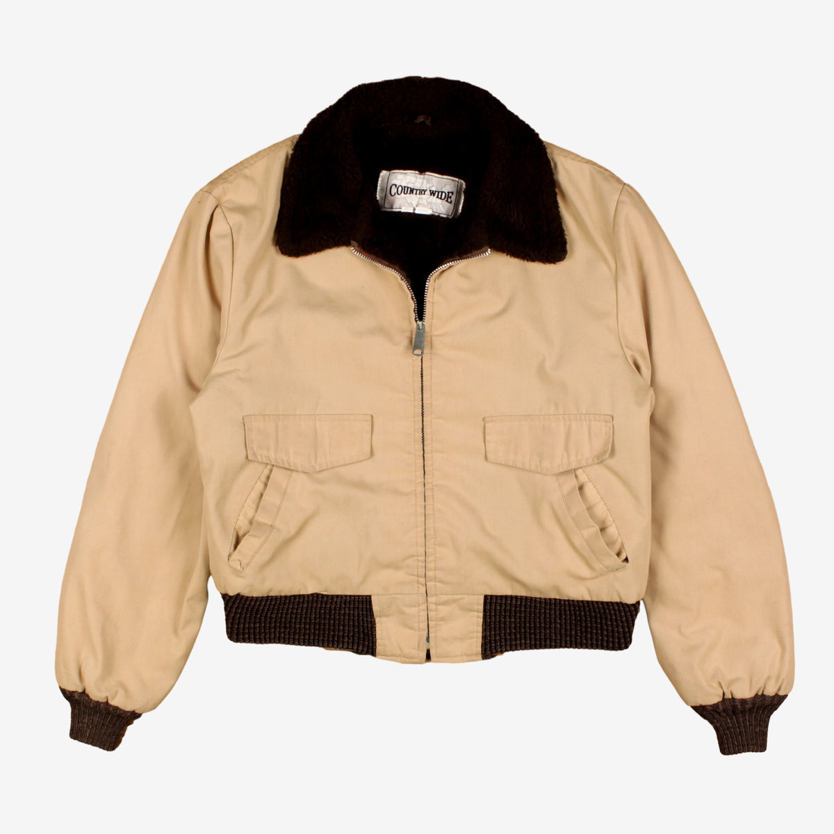 Vintage Country Wide Bomber Jacket L Mens 80s