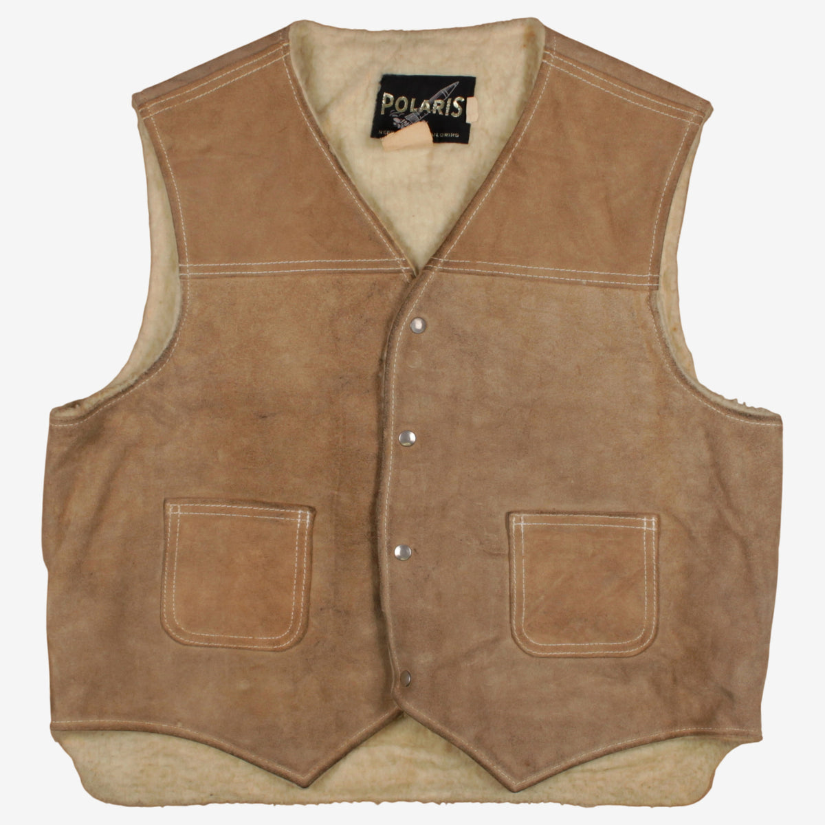 Vintage Polaris Suede Leather Vest M Mens 80s