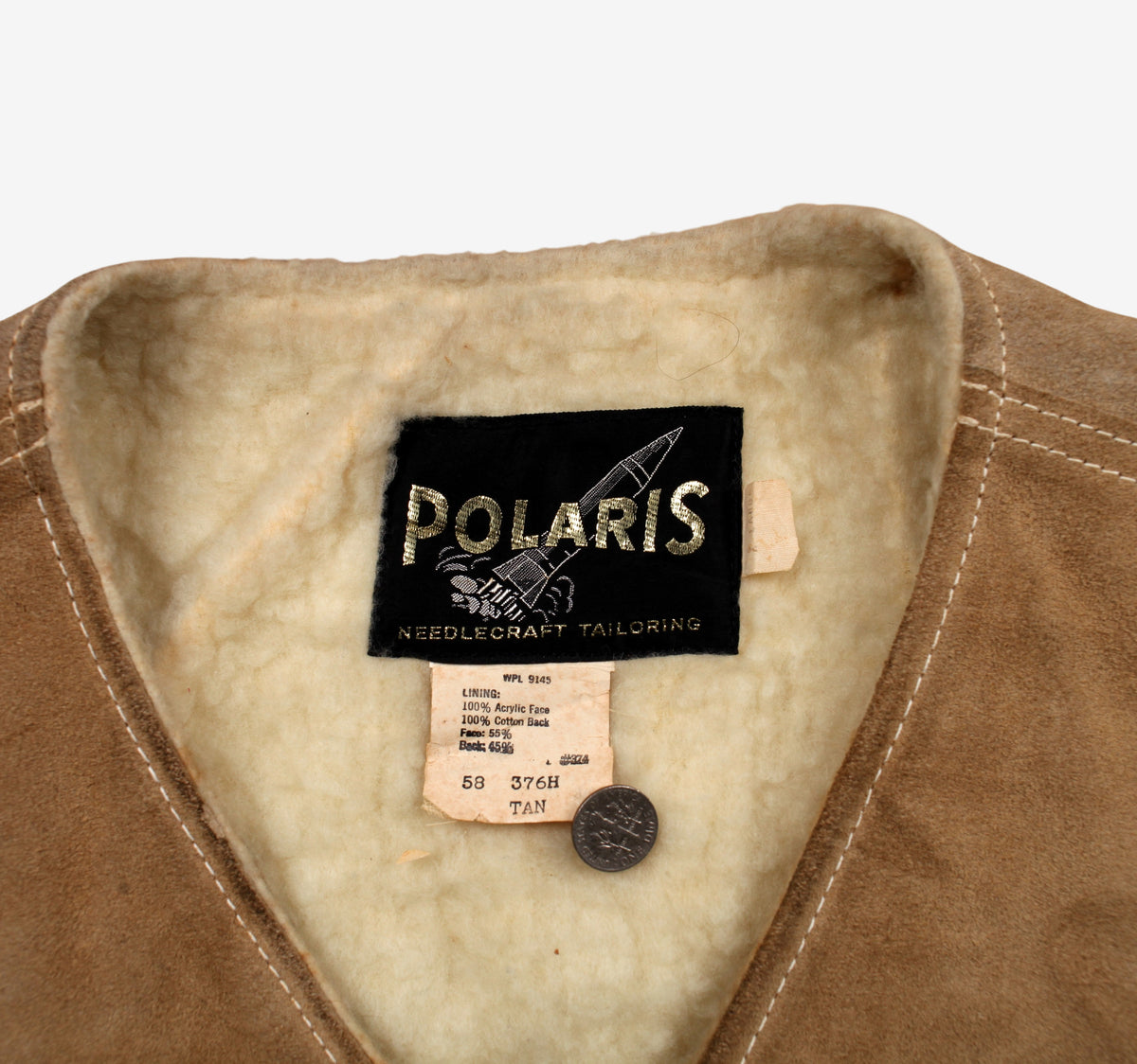 Vintage Polaris Suede Leather Vest M Mens 80s