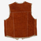 Vintage Genuine Leather Shearling Vest M Mens 70s