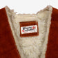 Vintage Genuine Leather Shearling Vest M Mens 70s