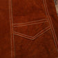 Vintage Genuine Leather Shearling Vest M Mens 70s