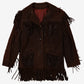 Vintage Suede Fringe Western Jacket M Womens 70s