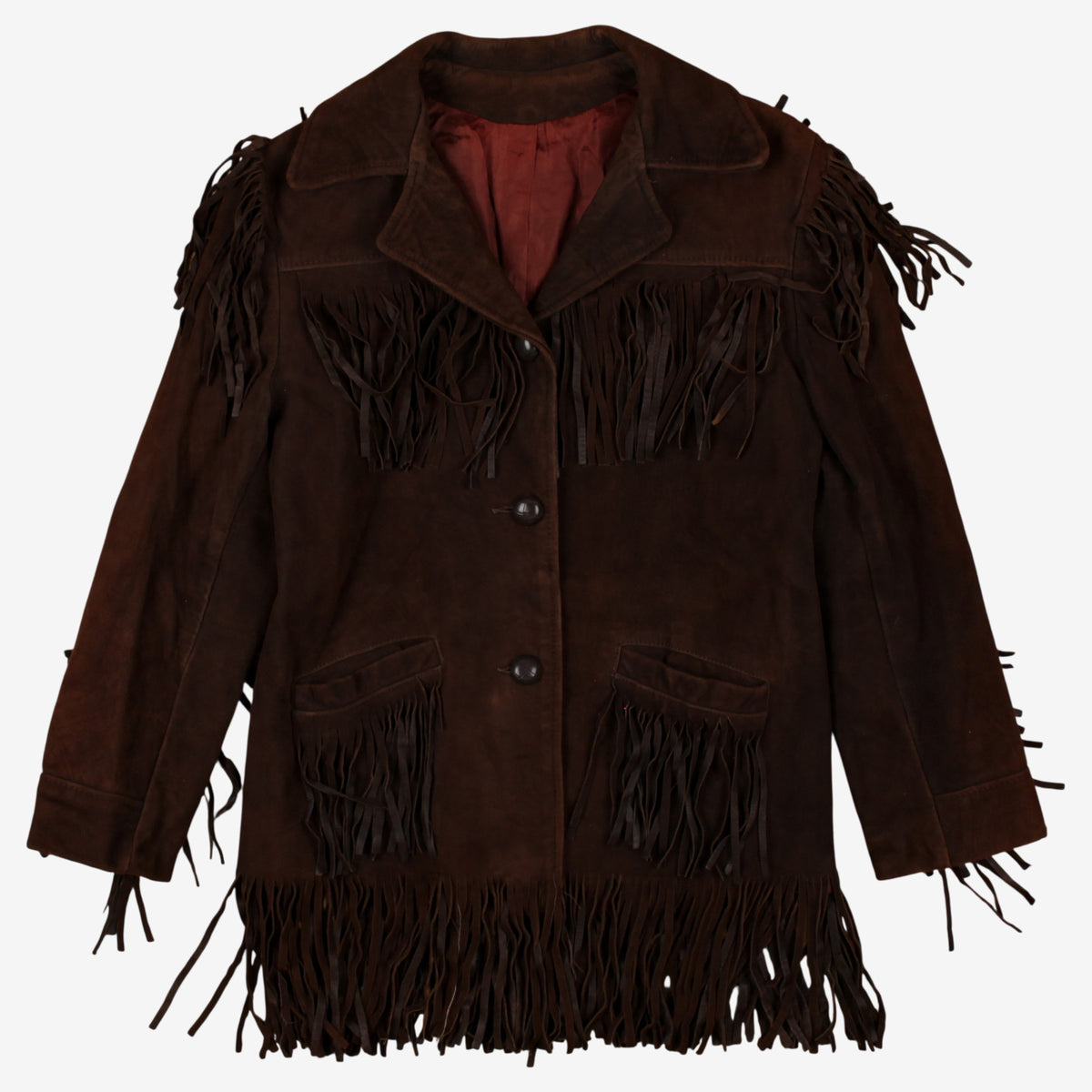 Vintage Suede Fringe Western Jacket M Womens 70s