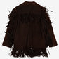 Vintage Suede Fringe Western Jacket M Womens 70s