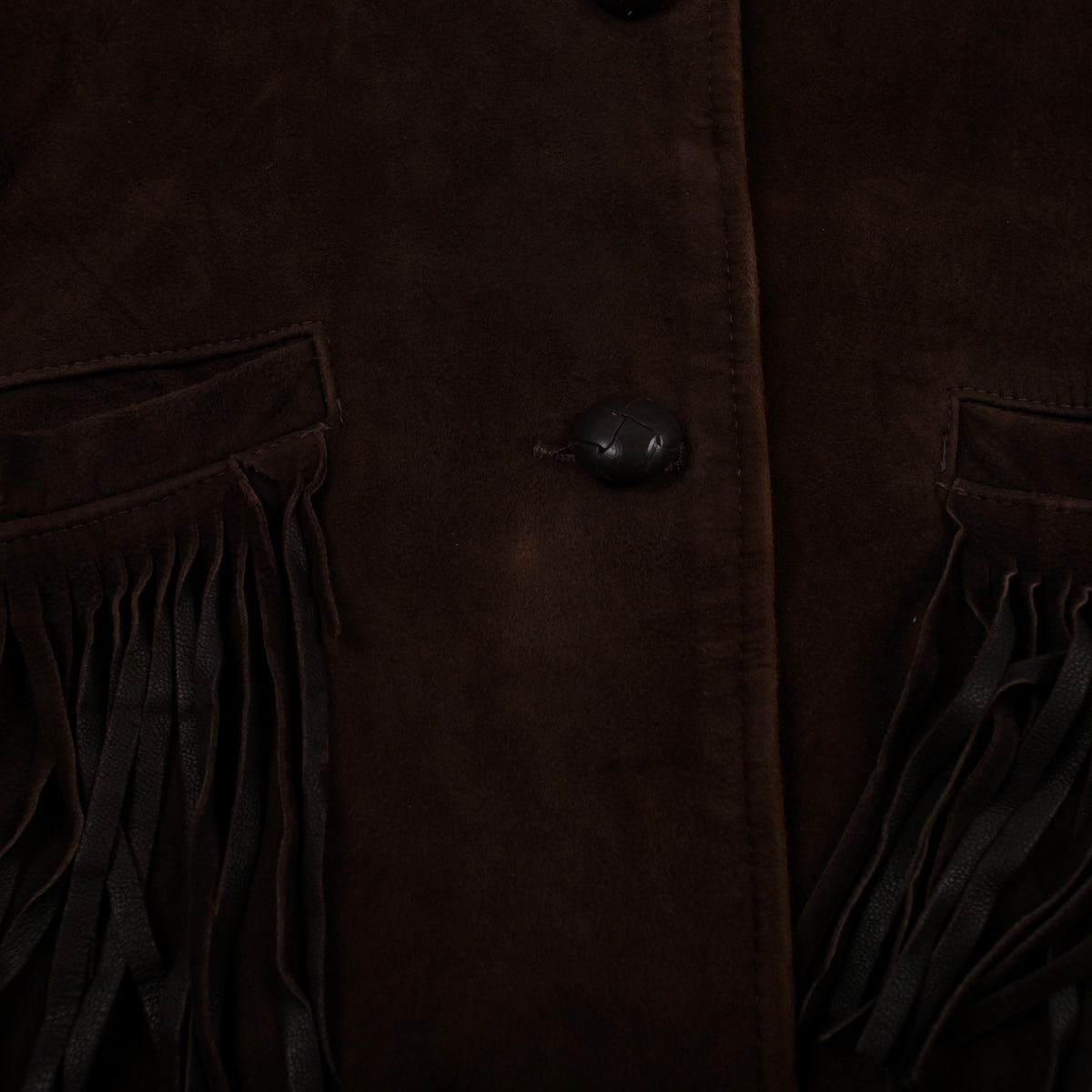 Vintage Suede Fringe Western Jacket M Womens 70s