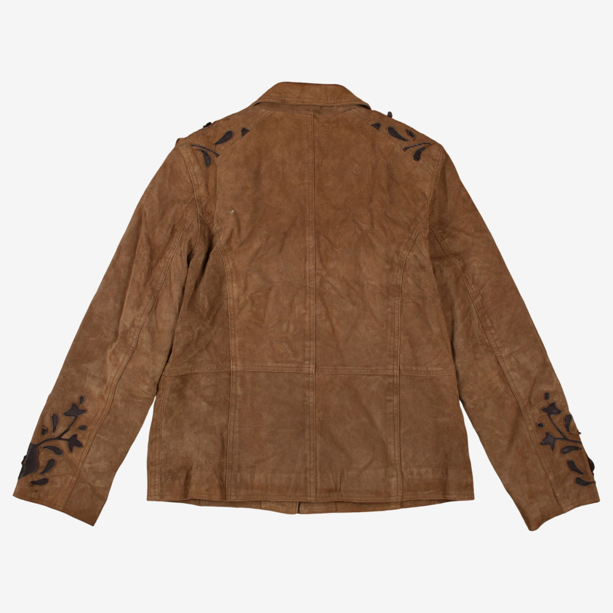 Vintage Brandon Thomas Y2K Suede Leather Jacket M Womens 00s
