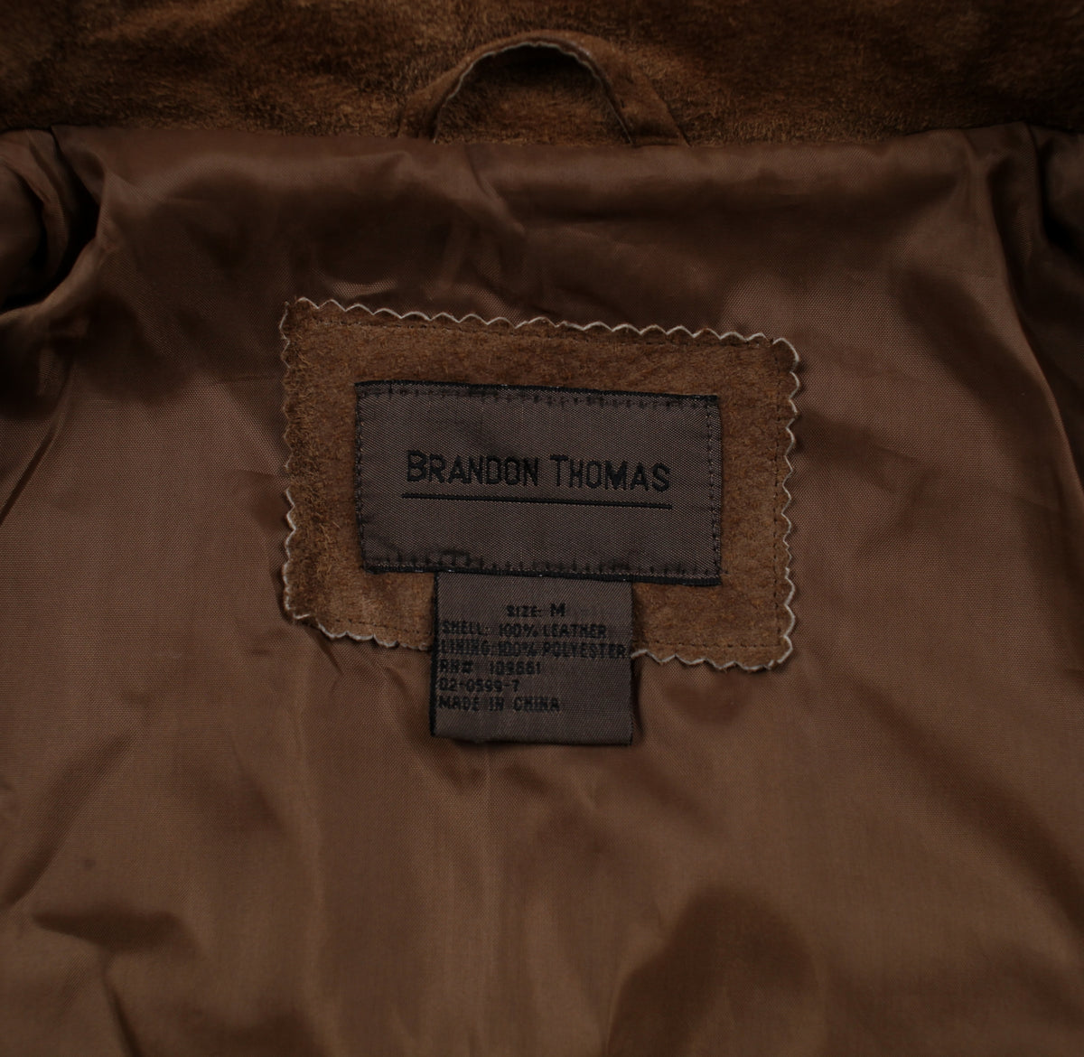 Vintage Brandon Thomas Y2K Suede Leather Jacket M Womens 00s