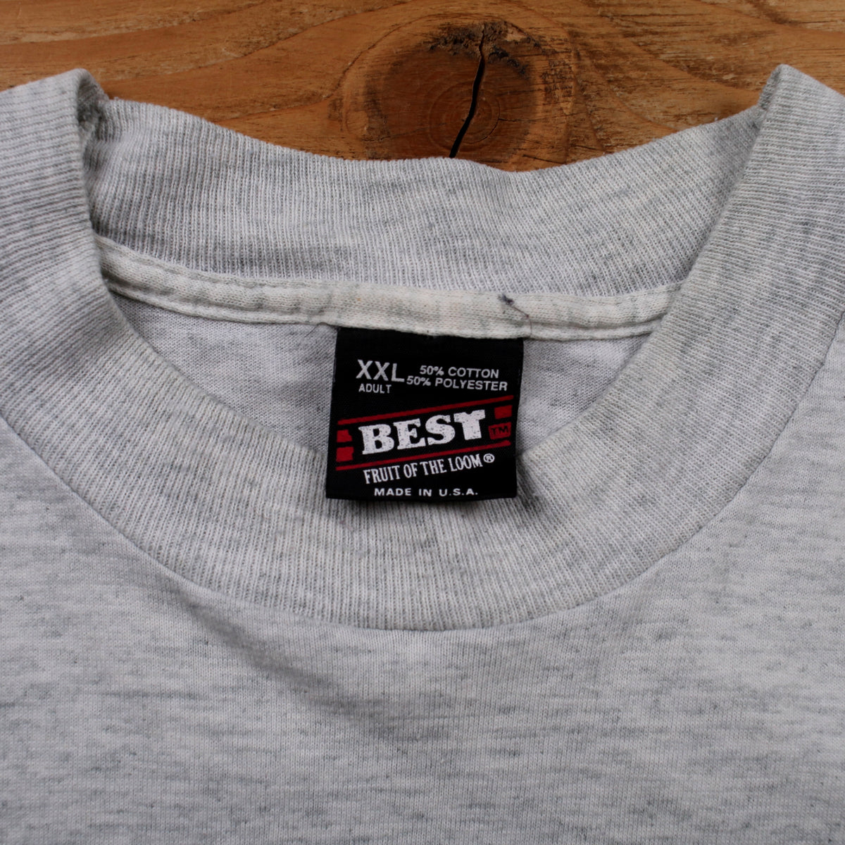 Vintage Fruit Of The Loom T-shirt 2XL Mens 00s Grey Danbury City Single Stitch