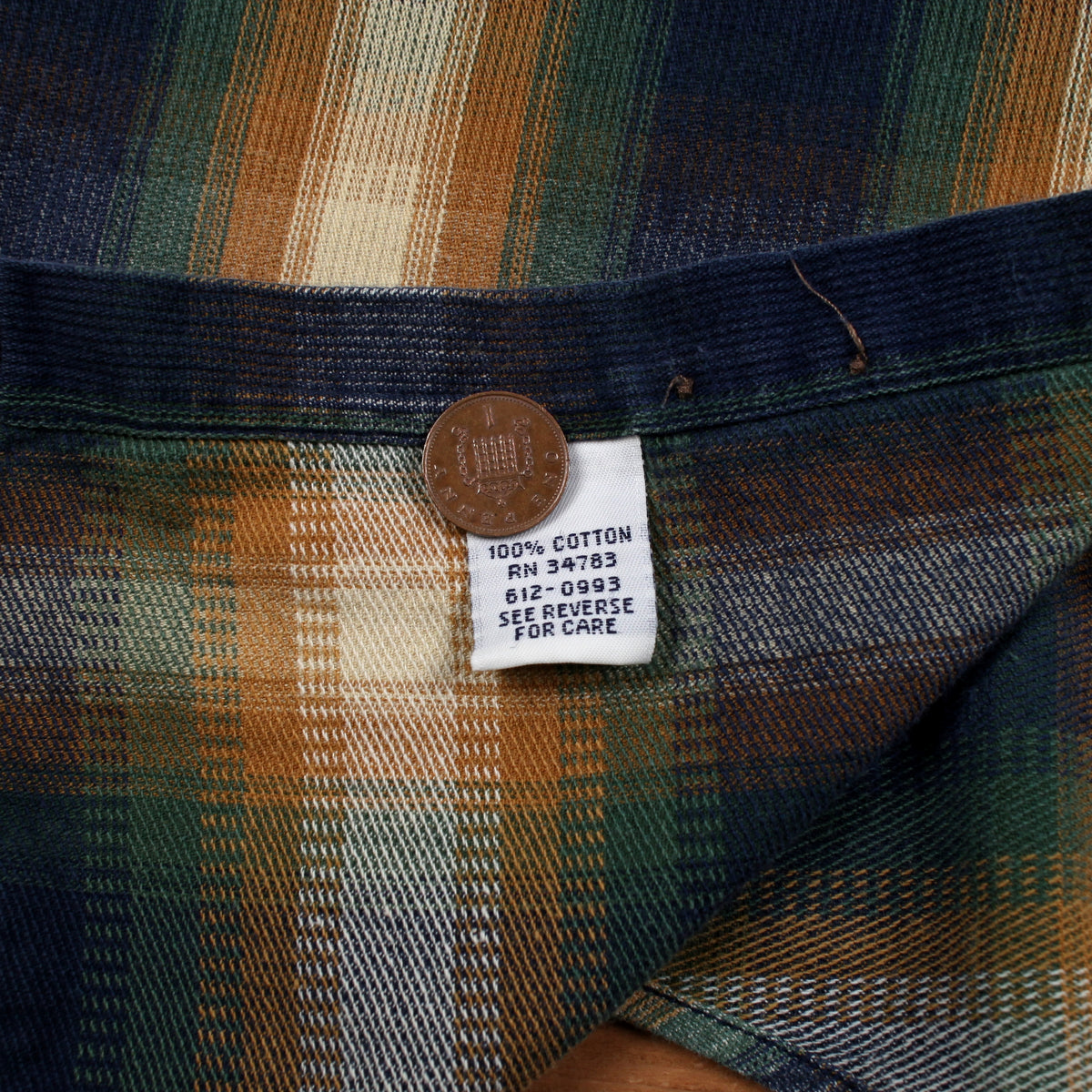 Vintage Lee Flannel Shirt L Mens 90s