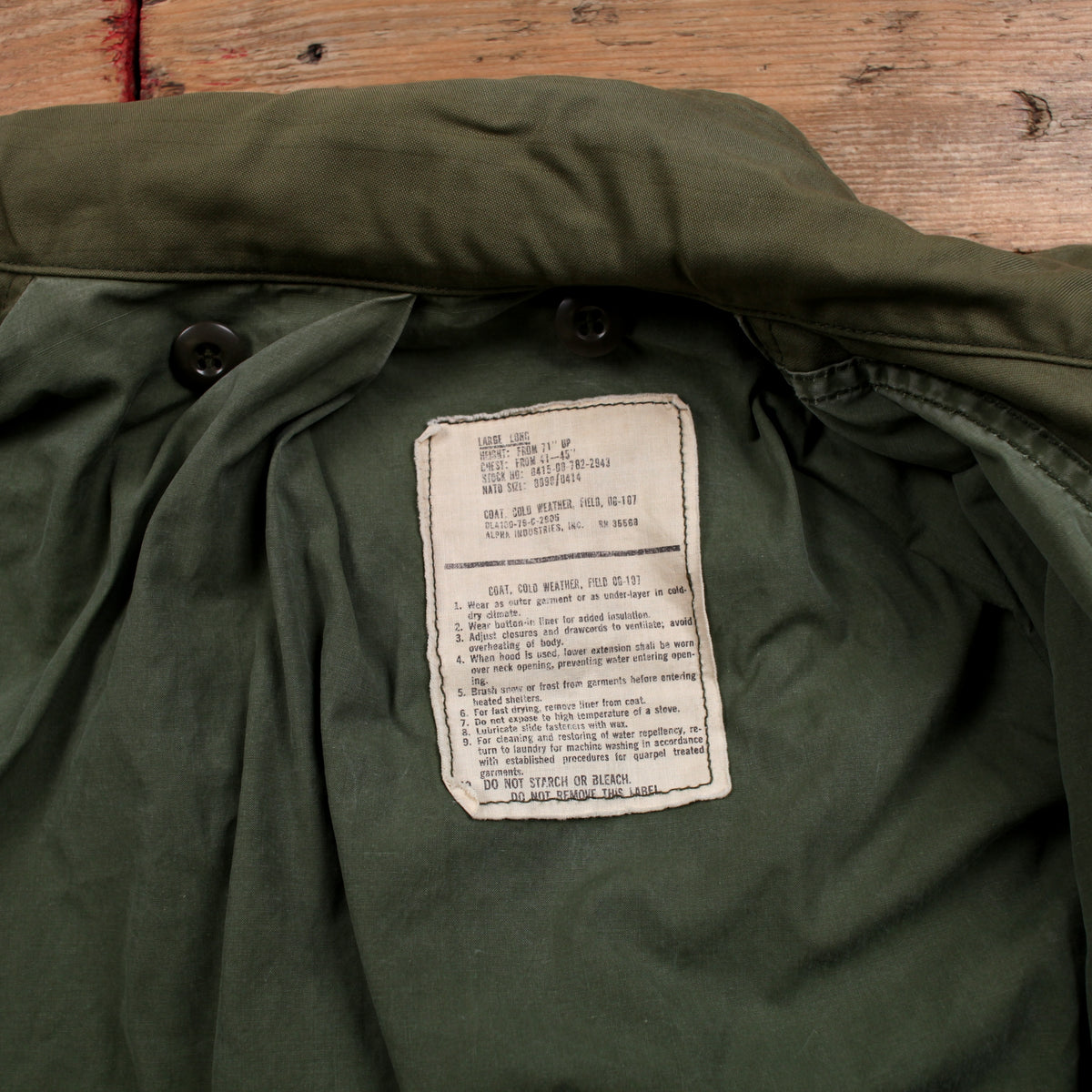 Vintage M65 Military Field Jacket L Mens 80s