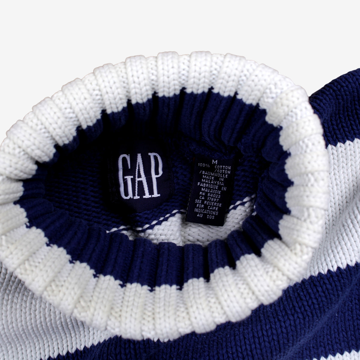 Gap Striped Turtleneck Sweater Jumper M Mens