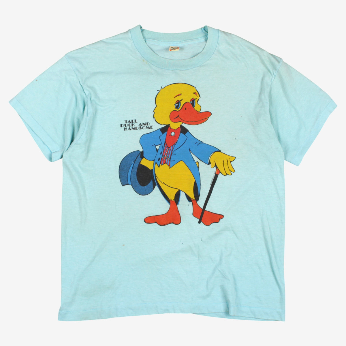 Vintage Screen Stars T-shirt L Mens 00s Blue Duck Graphic USA Made Single Stitch