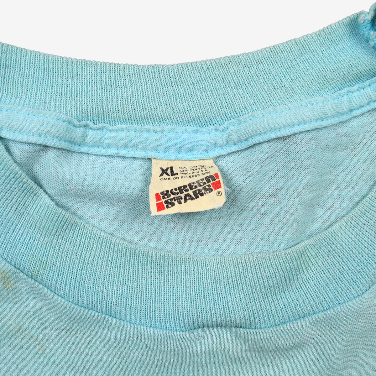 Vintage Screen Stars T-shirt L Mens 00s Blue Duck Graphic USA Made Single Stitch