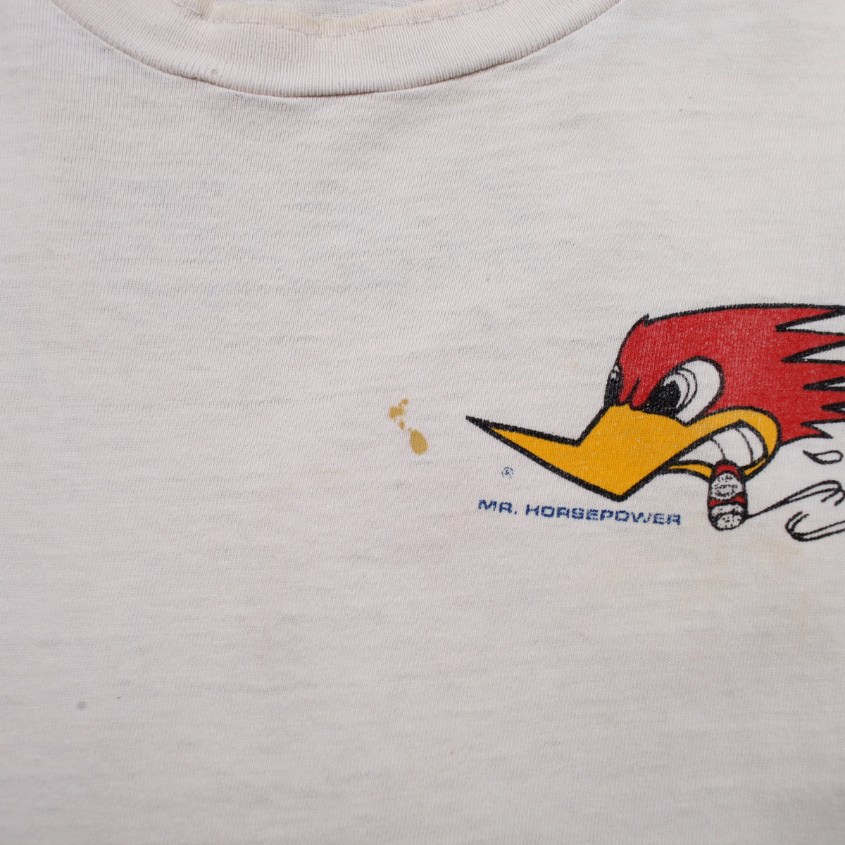 Vintage Single Stitch T-shirt M Mens 90s Thrashed White Clay Smith Cams Hot Rod