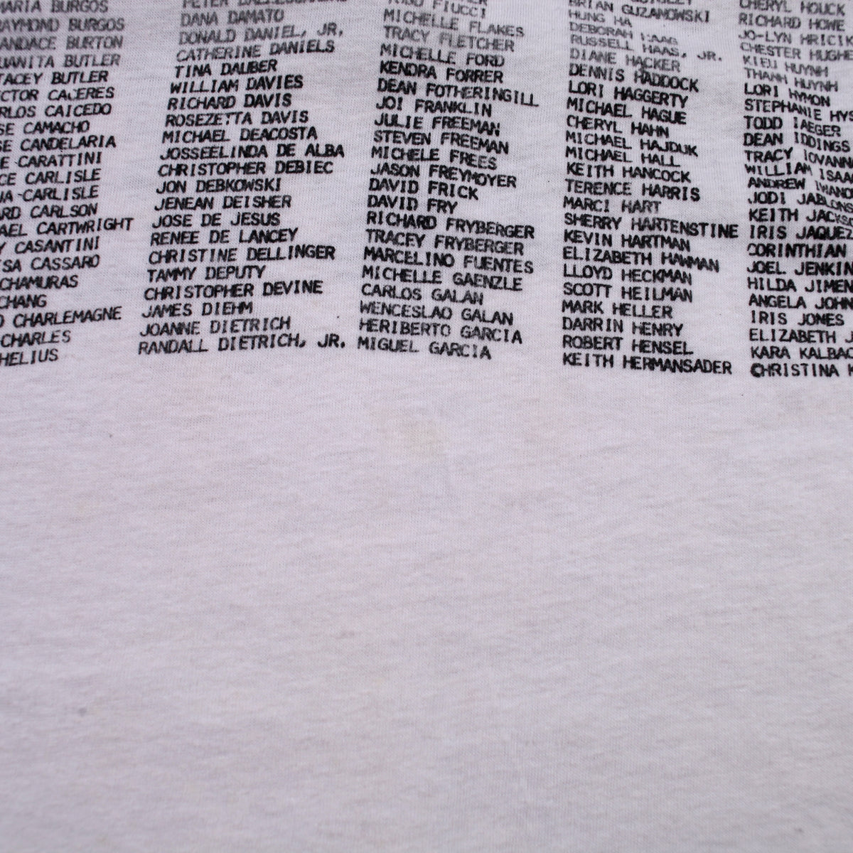 Vintage Screen Stars Ringer T-shirt S Mens 80s White Stedman Single Stitch
