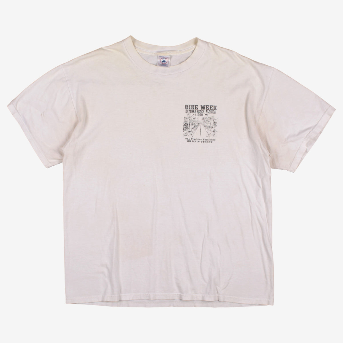 Vintage 1998 Delta T-shirt XL Mens 00s White Bike Week Daytona Beach Motorcycle