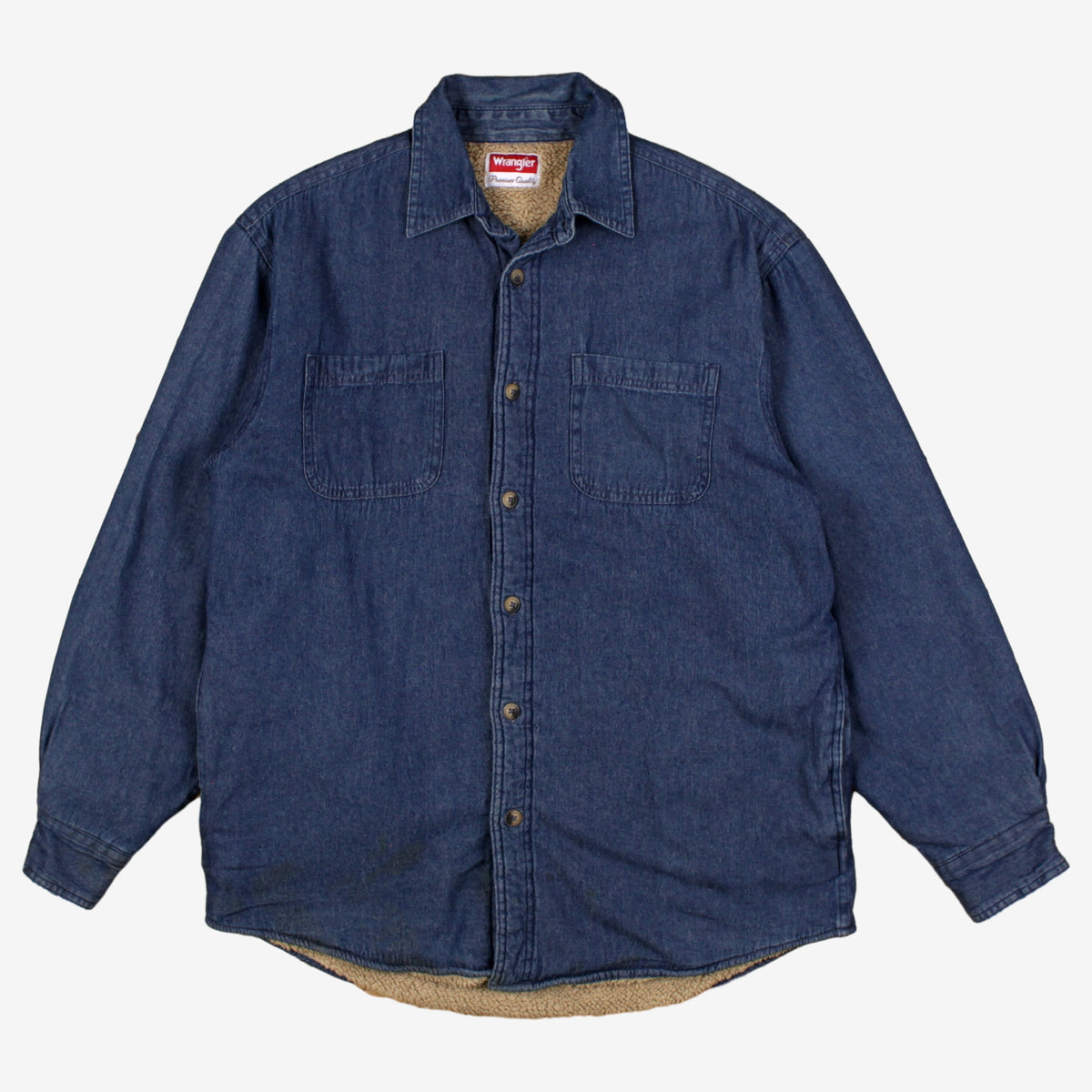 Wrangler Fleece Lined Denim Shirt M Mens