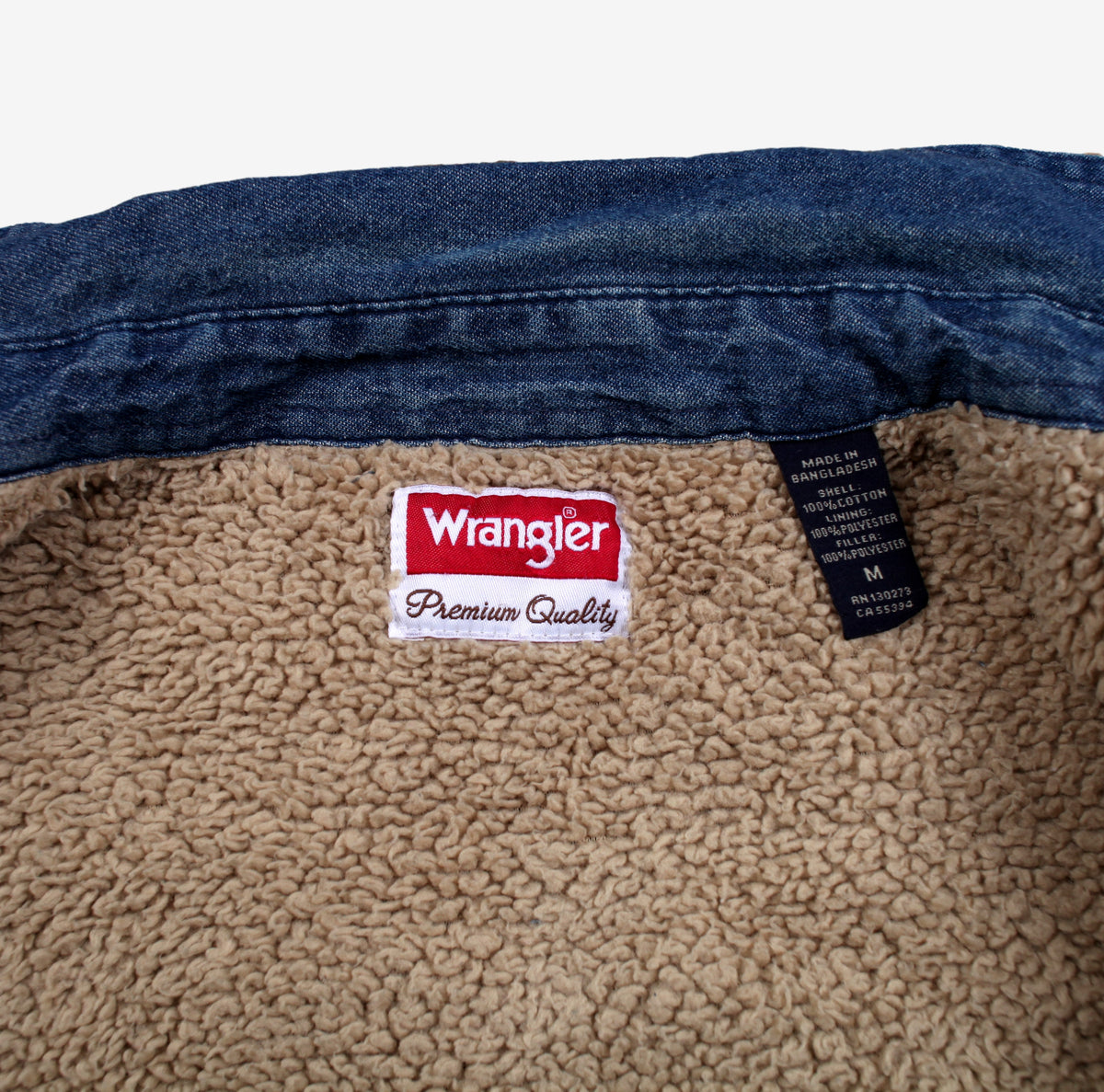 Wrangler Fleece Lined Denim Shirt M Mens