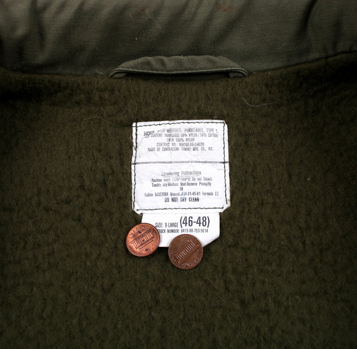 Vintage Cold Weather Tank Jacket XL Mens 90s