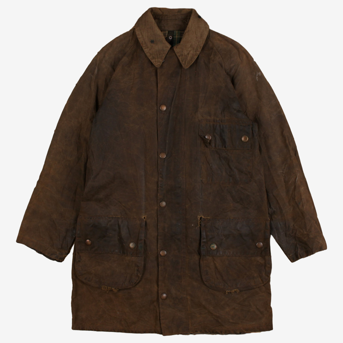 Vintage Barbour Solway Zipper Wax Jacket S Mens 80s