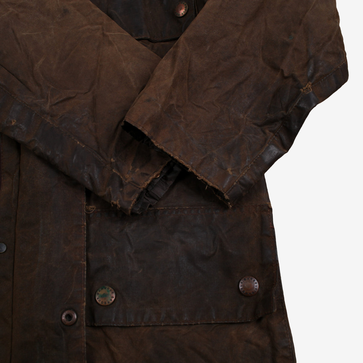 Vintage Barbour Solway Zipper Wax Jacket S Mens 80s