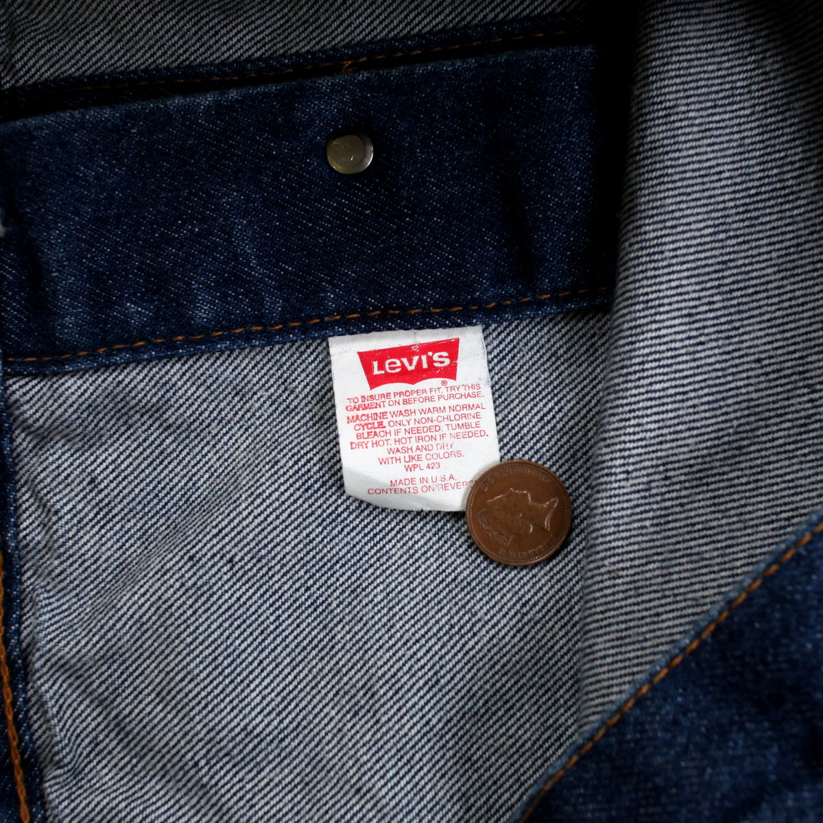 Vintage Levis Denim Jacket L Mens 90s