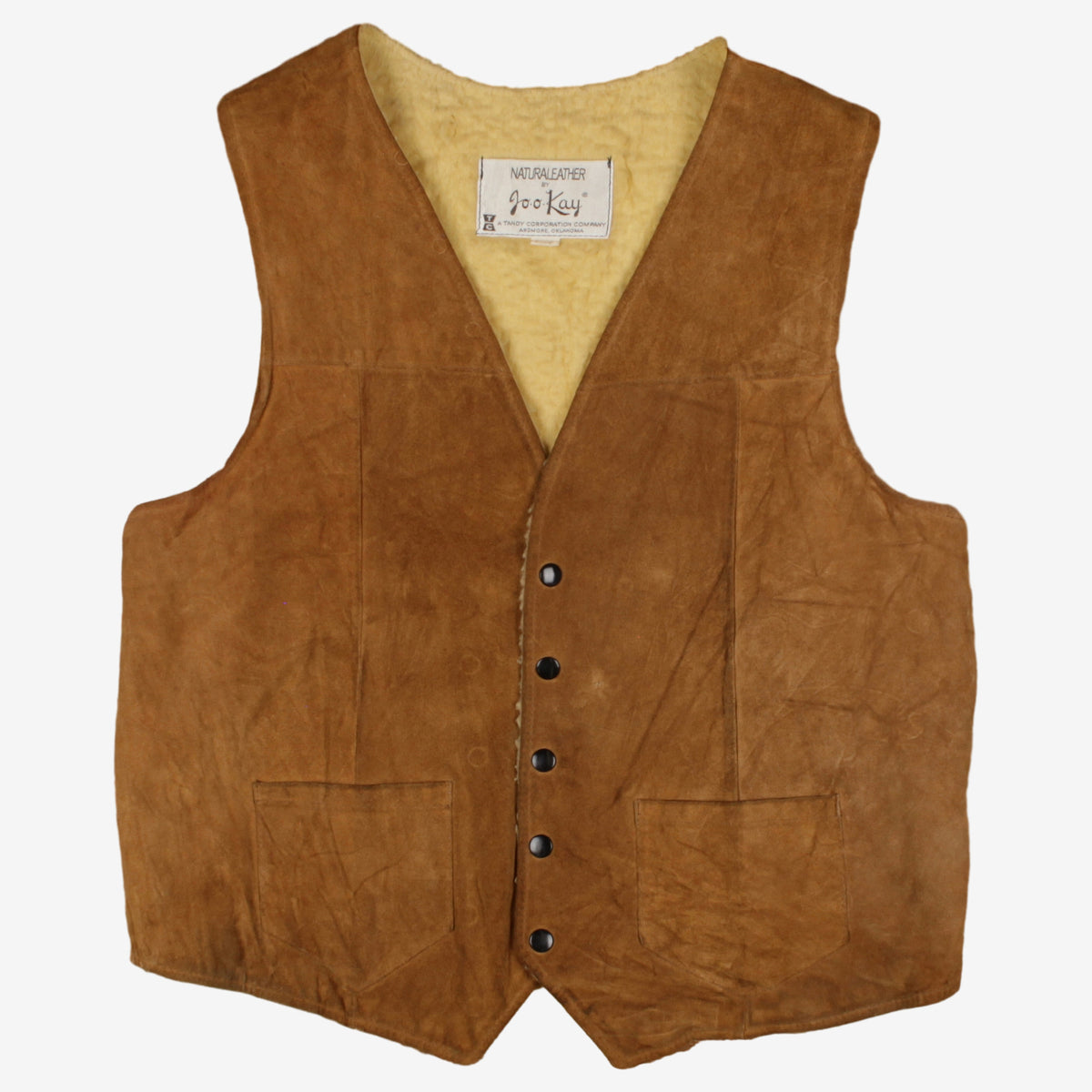 Vintage Joo Kay Shearling Vest L Mens 70s