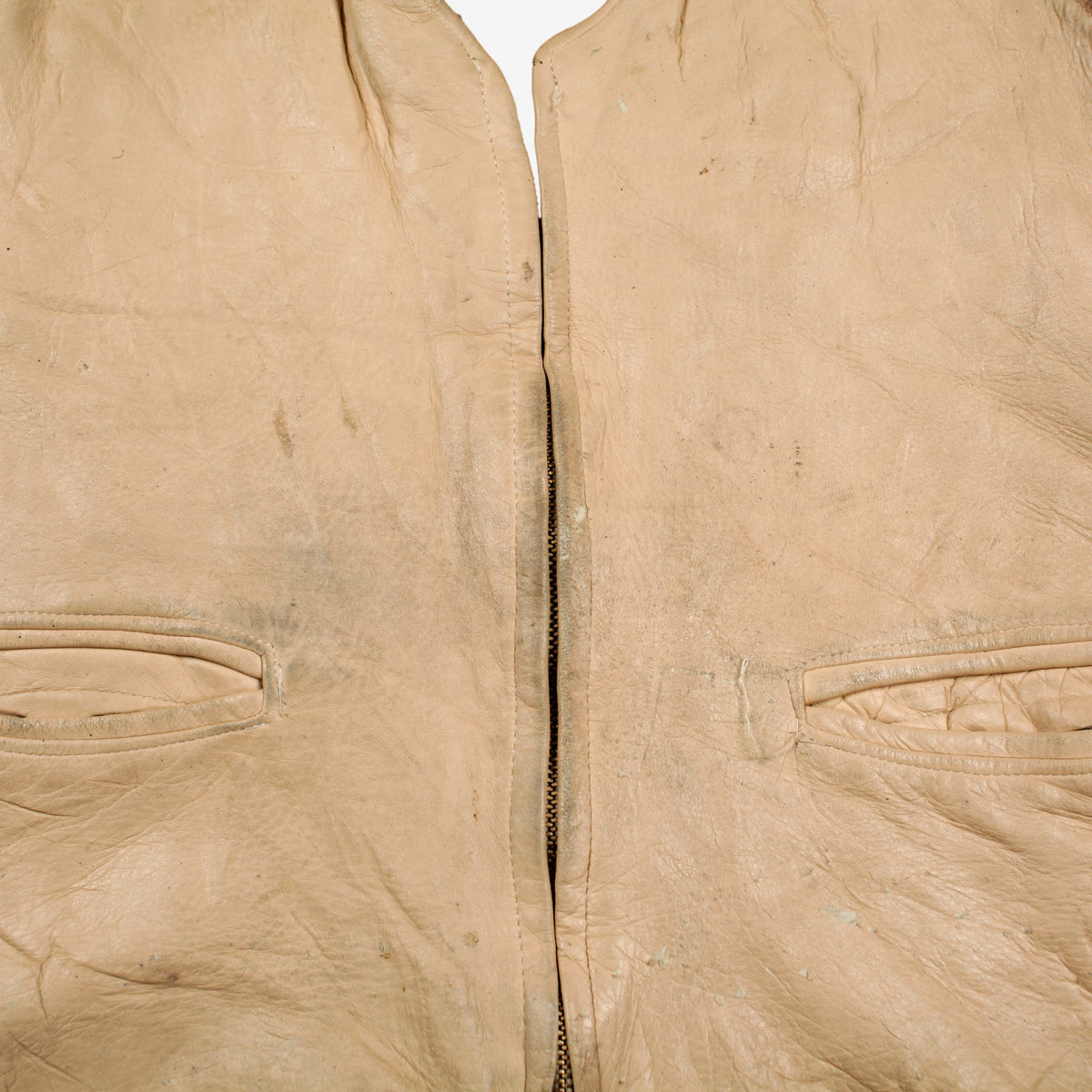 Vintage Michaels Leather Vest M Mens 60s