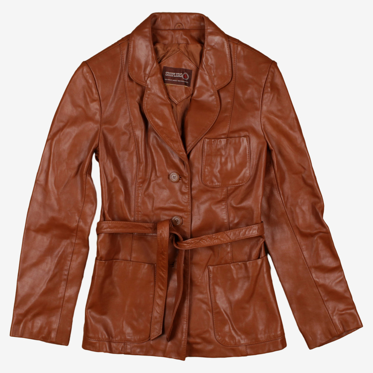 Vintage Sheplers Leather Jacket S Womens 80s