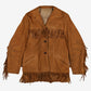 Vintage Merrybrooke Leather Fringe Jacket L Womens 70s