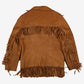 Vintage Merrybrooke Leather Fringe Jacket L Womens 70s