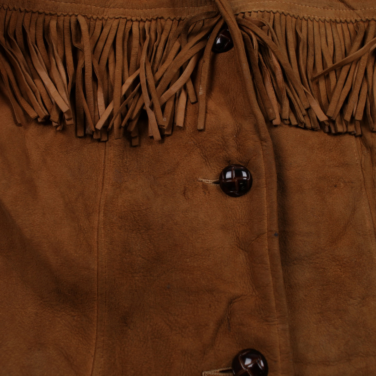Vintage Merrybrooke Leather Fringe Jacket L Womens 70s