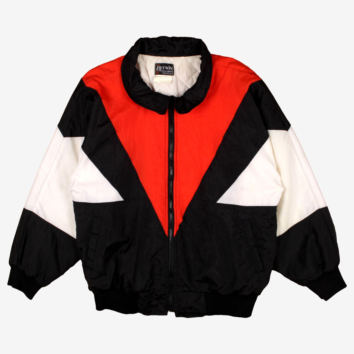 Vintage Butwin Windbreaker Bomber Jacket L Mens 80s