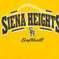 MEN'S VINTAGE RUSSELL ATHLETIC SIENA HEIGHTS SOFTBALL HOODED SWEATSHIRT - MEDIUM