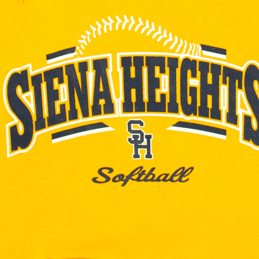MEN'S VINTAGE RUSSELL ATHLETIC SIENA HEIGHTS SOFTBALL HOODED SWEATSHIRT - MEDIUM
