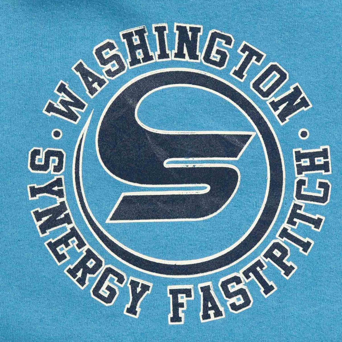 MEN'S VINTAGE RUSSELL ATHLETIC WASHINGTON SYNERGY FASTPITCH HOODED SWEATSHIRT - MEDIUM